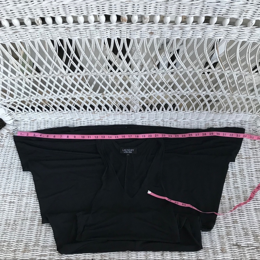 🆕 LAUNDRY Shelli Segal • Black Jersey Racerback Maxi Dress • Size Small - Picture 6 of 9